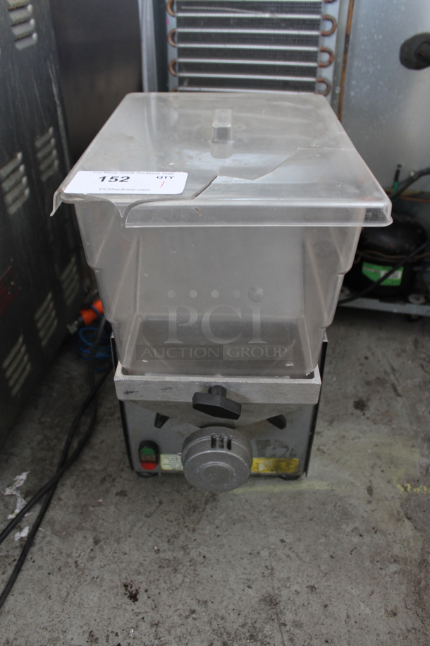 Olde Tyme PN2 Stainless Steel Commercial Countertop Single Hopper Peanut Butter Mill Nut Grinder. 115 Volts, 1 Phase. Cannot Test Due To Plug Style
 - Image 1 of 6