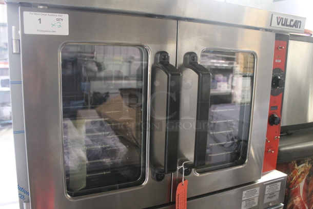 2 BRAND NEW SCRATCH AND DENT! Vulcan VC5ED ENERGY STAR Stainless Steel Commercial Electric Powered Full Size Convection Oven w/ View Through Doors, Metal Oven Racks and Thermostatic Controls. 208 Volts, 3/1 Phase. 2 Times Your Bid! - Image 5 of 12