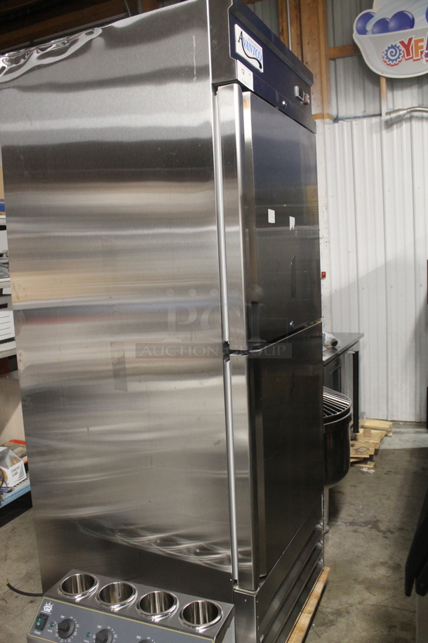 BRAND NEW! 2022 Avantco 178SS1F2HC Stainless Steel Commercial 2 Half Door Reach In Freezer w/ Poly Coated Racks. 115 Volts, 1 Phase. Stock Picture Used For Gallery Picture. Tested and Working! - Image 2 of 10