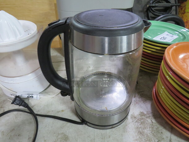 One Faberware Electric Glass Kettle.