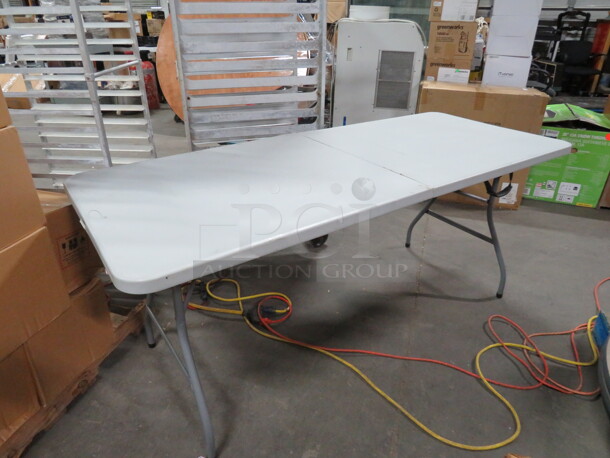 One Office Star Folding Table With Carry Handle. 72X29X30