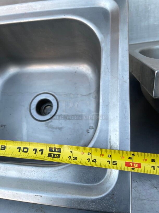Clean! Universal Commercial 15 inch Stainless Steel Hand Sink NSF  - Image 5 of 7