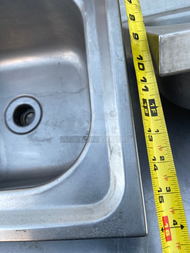 Clean! Universal Commercial 15 inch Stainless Steel Hand Sink NSF  - Image 6 of 7