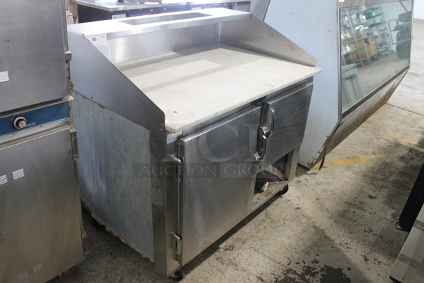 Stainless Steel Commercial Dough Retarder w/ Stone Countertop on Commercial Casters. Tested and Working! - Image 1 of 5