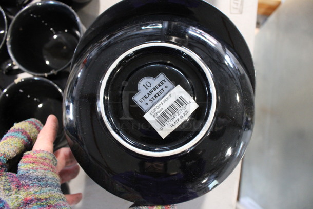 12 Black Ceramic Saucers. 6x6x1. 12 Times Your Bid! - Image 2 of 2
