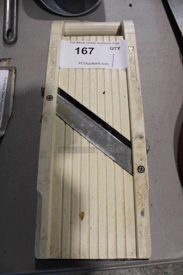 White Poly Mandolin Slicer. 5.5x14.5x2 - Image 1 of 2