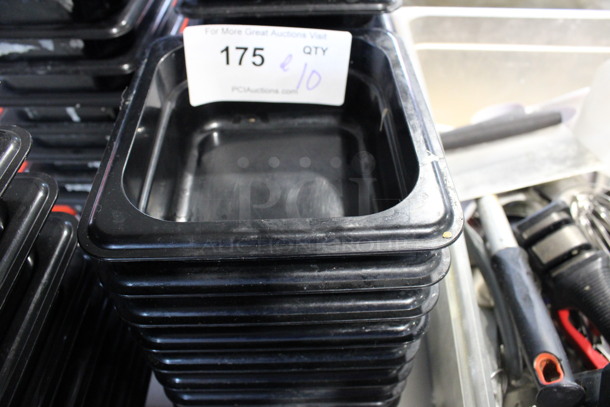 ALL ONE MONEY! Lot of 12 Cambro Black Poly 1/6 Size Drop In Bins! 1/6x2 - Image 3 of 3