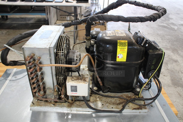 Stainless Steel Commercial Gelato Case Drop In w/ 3 Glass Lids and Tecumseh Model AJ303ET-336-J7 Remote Compressor. 208-220 Volts, 1 Phase. 36.5x26x27 - Image 3 of 8