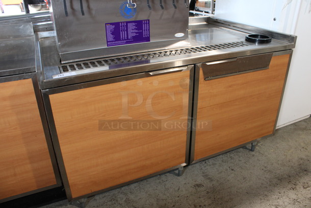 Duke Model SUBBD-60-LM Stainless Steel Commercial Soda Station w/ 2 Wood Pattern Doors and Drip Tray. 60x38x37.5 - Image 6 of 6