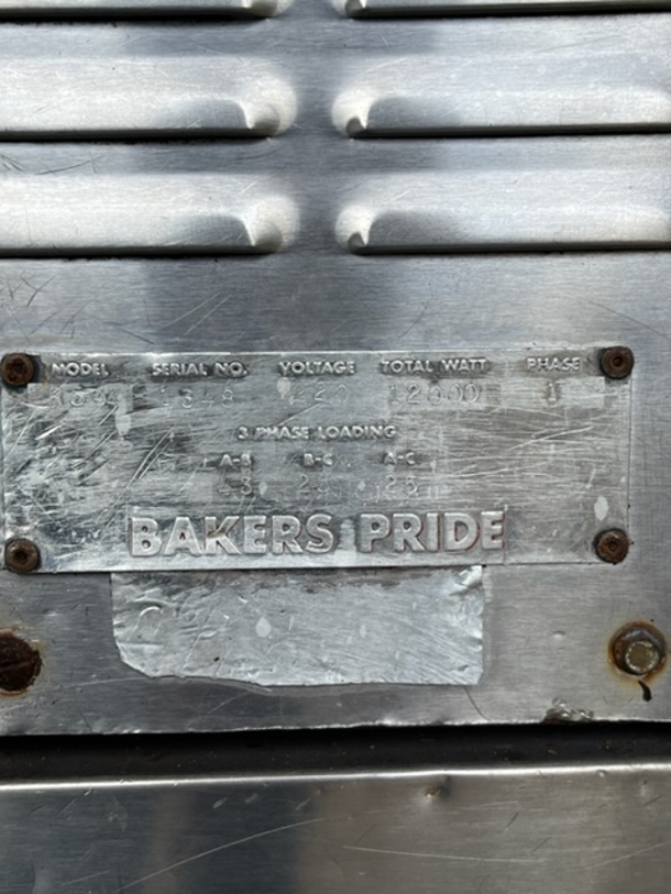 Bakers Pride Deck Pizza Oven, Working when Removed, 208V, 3 Phase - Image 6 of 6