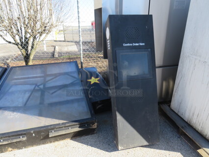 One Drive Thru Menu Board  76X10X100, With Speaker Box. 19X7X55