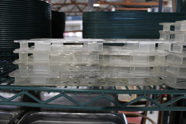 ALL ONE MONEY! Lot of 8 Clear Poly 1/3 Size Straining Bin Inserts!  - Image 3 of 3
