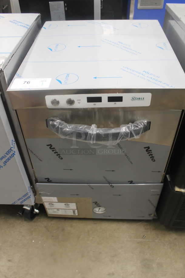 BRAND NEW SCRATCH AND DENT! 2023 Noble 495HTGW22 Stainless Steel Commercial Undercounter Glass Washer. 208-240 Volts, 1 Phase. - Image 1 of 6