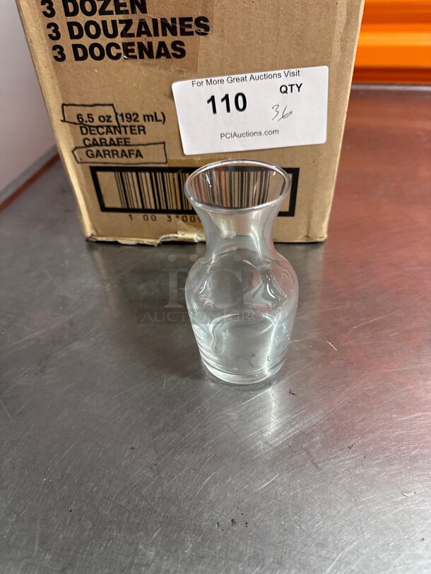 New! Libbey 735 6.5 oz Heavy Duty Glass Wine Decanter - Safedge Rim Guarantee NSF  - Image 1 of 5