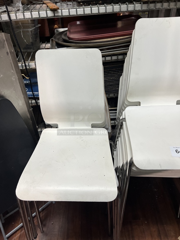 White Restauraunt Chairs - Image 2 of 2