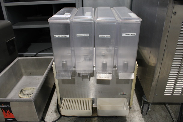 2015 Crathco Model E47/E49-4 Metal Commercial Countertop 4 Hopper Refrigerated Beverage Machine w/ 2 Drop Trays. Missing 1 Grate. 115 Volts, 1 Phase. 20x18x28. Tested and Does Not Get Cold - Image 1 of 7