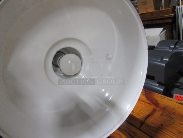 One 14 Inch Round Black Metal Barn Light. - Image 2 of 2