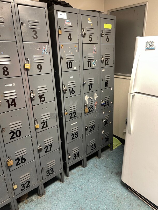 Commercial Employee Lockers Three Tiers Currently In Use! - Image 1 of 6