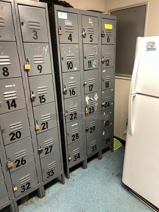 Commercial Employee Lockers Three Tiers Currently In Use!