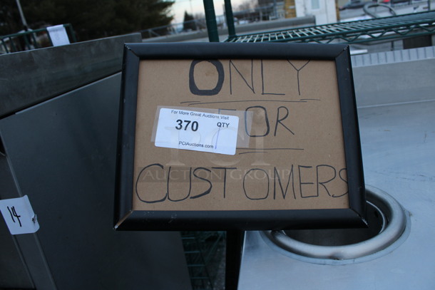 Metal Floor Style Sign. 12x10x46 - Image 2 of 3