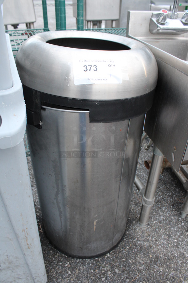Chrome Finish Trash Can. 16x16x31 - Image 3 of 3