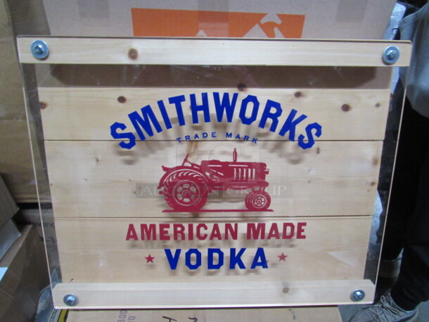 One 23X3X18 Wooden/Poly Smithworks Vodka Sign.