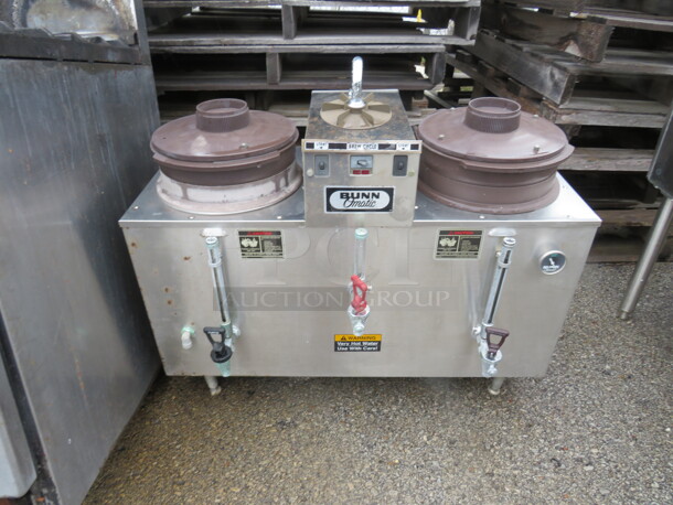 One Bunn O Matic Coffee Urn/Brewer. 120/208 Volt. Model# U3. 35X19X32. $4055.00. - Image 1 of 1