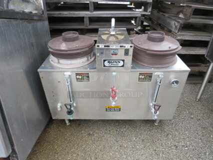 One Bunn O Matic Coffee Urn/Brewer. 120/208 Volt. Model# U3. 35X19X32. $4055.00.