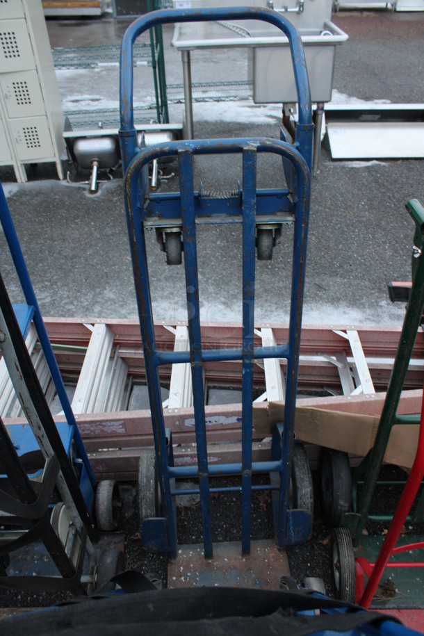 2 Blue Metal Furniture Dollies. 22x12x60, 20x17x54. 2 Times Your Bid! - Image 4 of 4