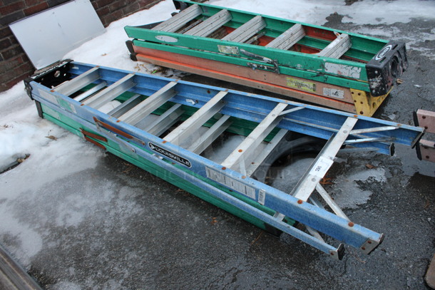 2 Ladders; Louisville Blue 225 Pound Capacity 7' and 6' Green. 2 Times Your Bid!