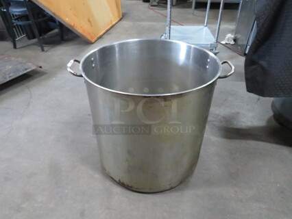 One Stainless Steel Stock Pot. 20.5X20