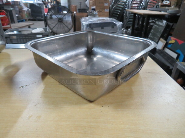 8X8X2.5 Stainless Steel Pan With Handles. 