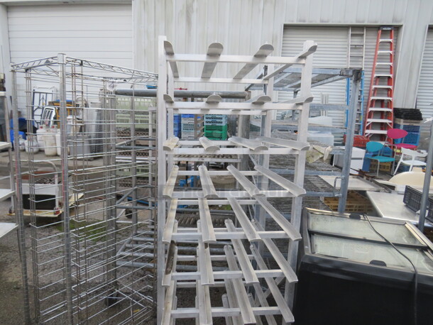 One Aluminum Can Rack. 25X35X71