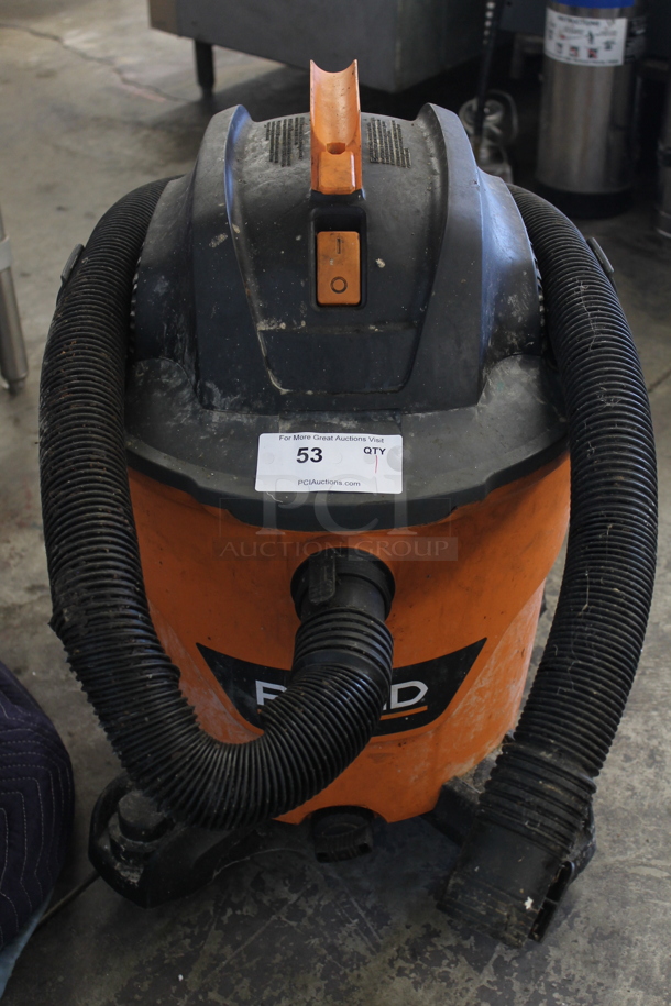 Rigid HD12000 Wet Dry Vac Vacuum Cleaner. 120 Volts, 1 Phase. Tested and Working!