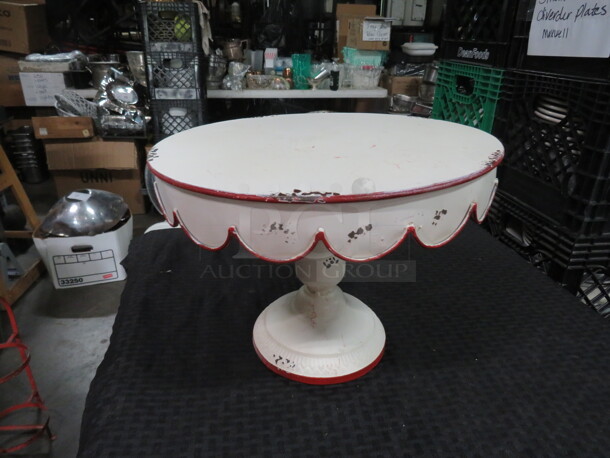 One Vintage Look Metal Display/Server. 12X10 - Image 1 of 1