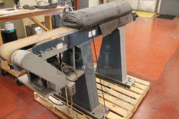 ALL ONE MONEY! PALLET LOT of Blue Metal Conveyor Belt. BUYER MUST REMOVE. - Image 2 of 5