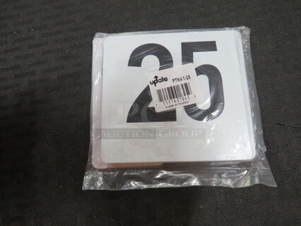 NEW Table Numbers 1-25. #PTN4/1-25. 5XBID