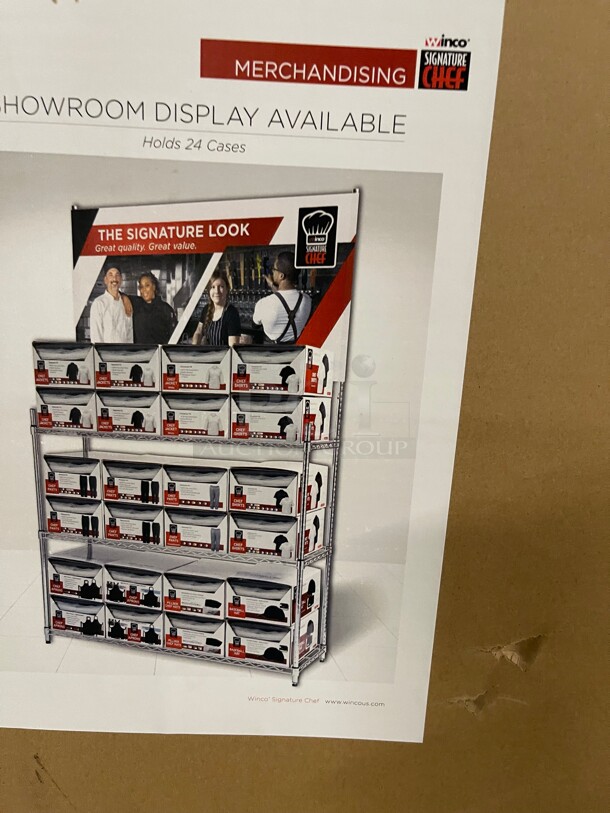 New In A Box! Winco 3-Tier Wire Shelving Set Chrome Plated 18x54x86 inch NSF  - Image 3 of 5