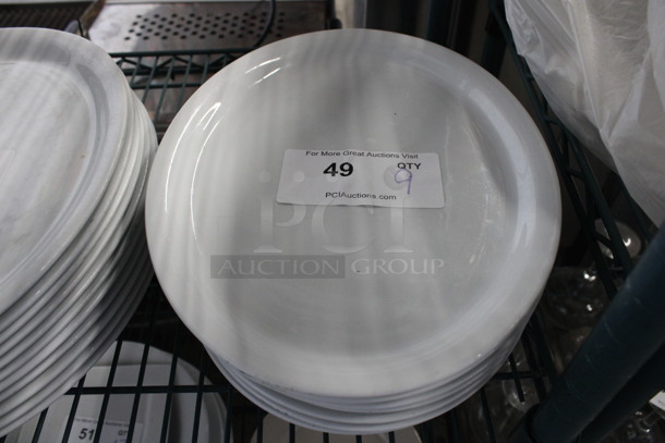 9 White Ceramic Oval Plates. 13x10x1. 9 Times Your Bid!