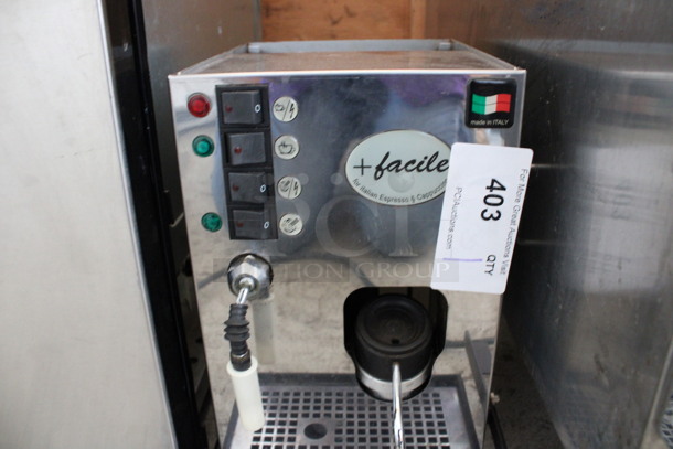 Facile Stainless Steel Commercial Countertop Single Group Espresso Machine w/ Steam Wand. 110 Volts, 1 Phase. 9x14x15 - Image 4 of 6