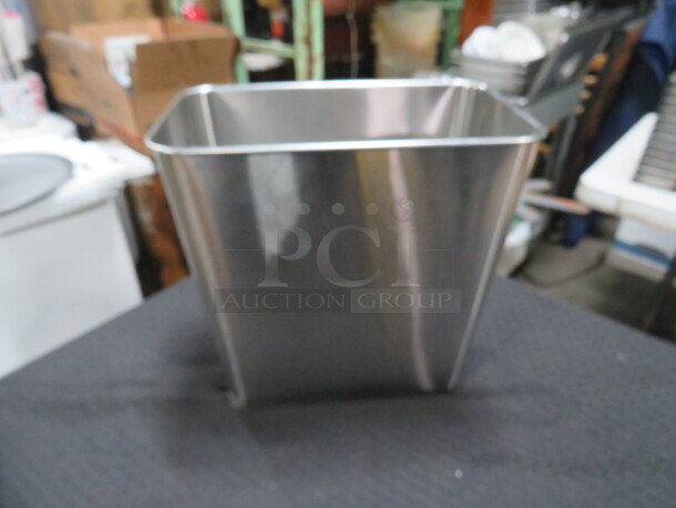 One 12X7X11 Stainless Steel Trash Can. - Image 1 of 2