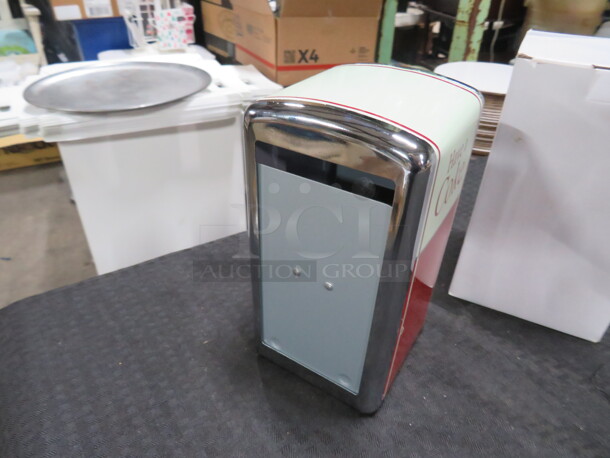 NEW Coca Cola Vintage Look Tabletop Metal Dual Sided Napkin Dispensers. 2XBID - Image 3 of 3
