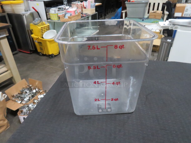 One 8 Quart Food Storage Container. - Image 1 of 1