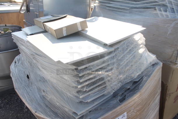 BRAND NEW! ALL ONE MONEY! Lot of Gray Poly Shelf Pieces. Includes 20x11 - Image 2 of 6