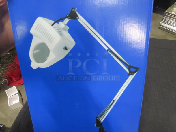 One NEW Swing Arm LED Magnifier Lamp By Alvin. - Image 2 of 3