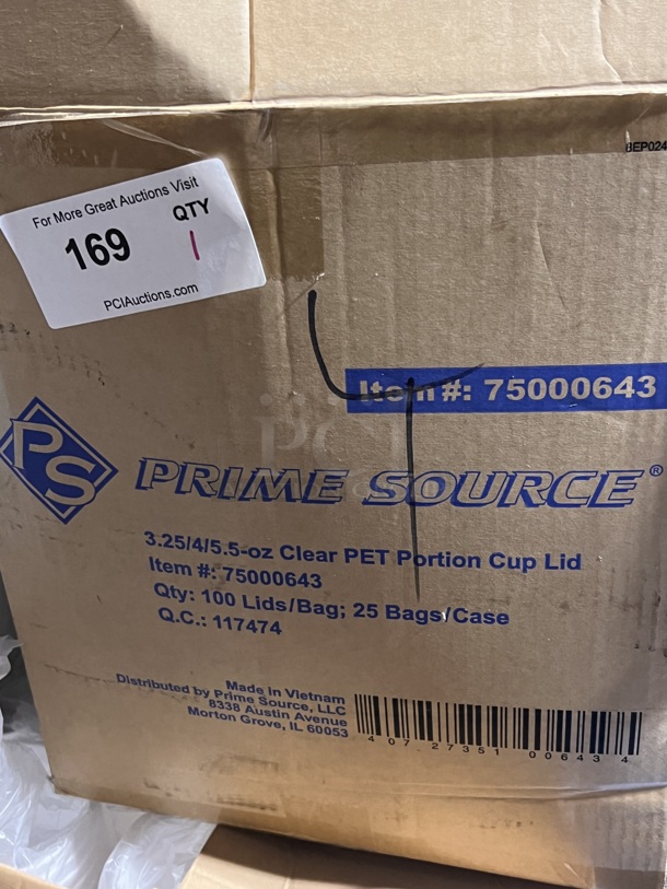 1 Box Prime Source 5.5oz. Clear Portion Cups. 2500 Count.

 - Image 1 of 2