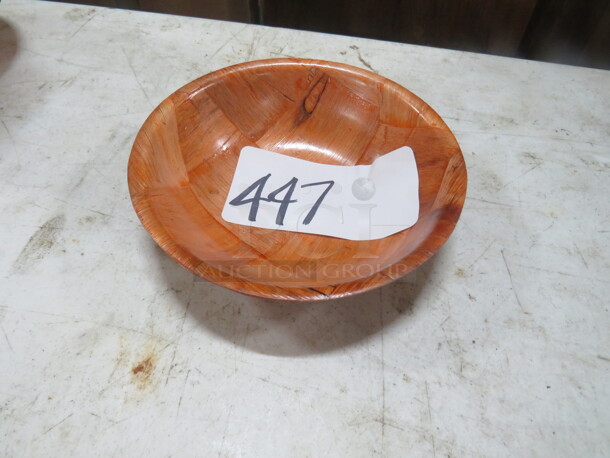 One Lot Of 35 NEW 6 Inch Supera Wooden Salad Bowls.  #SBWL-6 - Image 1 of 2