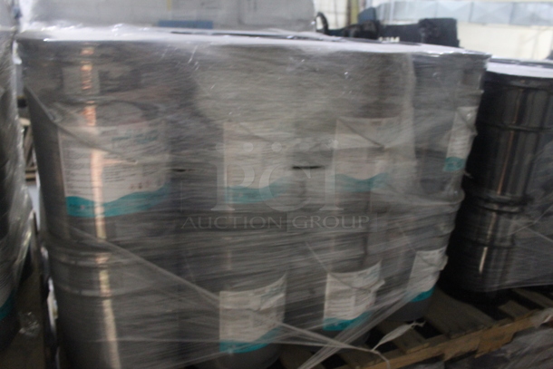 ALL ONE MONEY! PALLET LOT OF 24 Gray Barrels of Moisture Cure Liquid Rubber. BUYER MUST REMOVE. - Image 2 of 5
