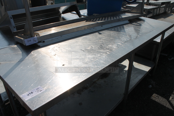 Stainless Steel Commercial Table w/ Under Shelf. - Image 2 of 4