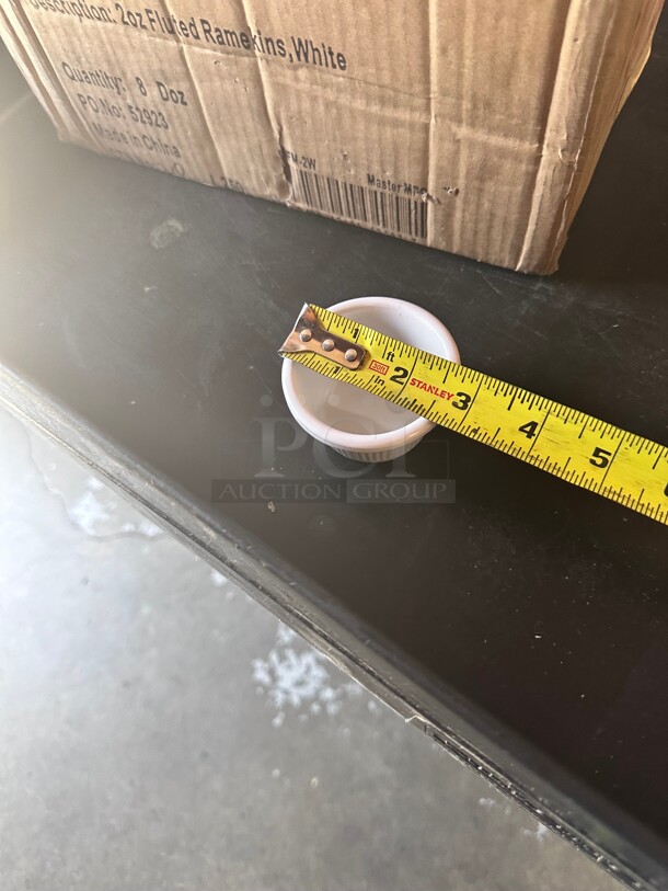 New! Winco RFM-2W 2 oz Fluted Ramekin, Melamine, White NSF 3 Inch - Image 4 of 5